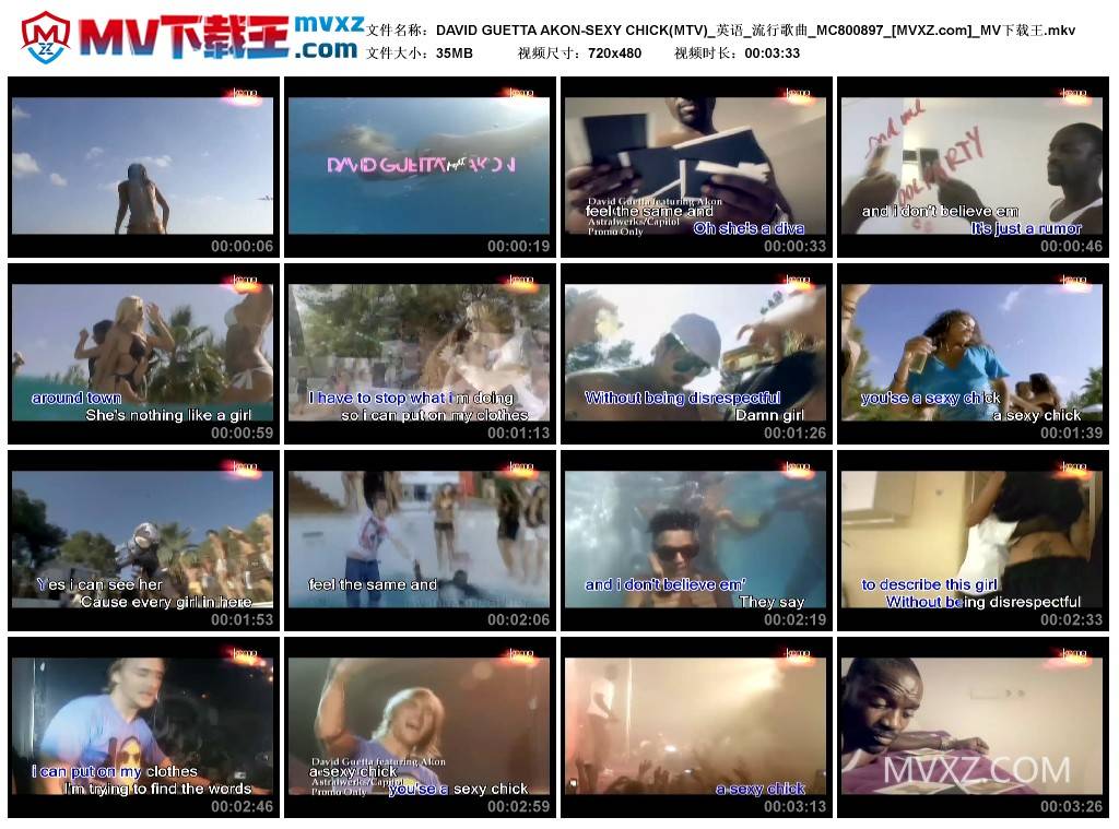 DAVID GUETTA AKON-SEXY CHICK(MTV)_英语_流行歌曲_MC800897